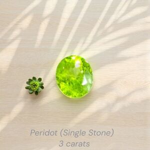 Natural Peridot Gemstone – 3.0ct Oval Cut | Vibrant Green Peridot Gemstone